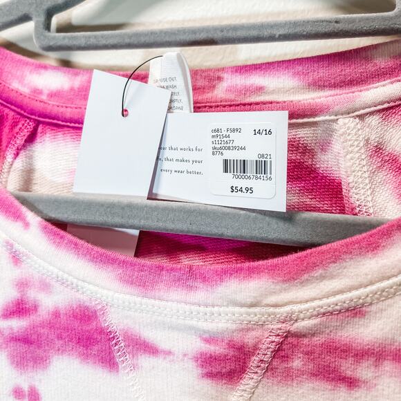 NWT Women's 14/16 LIVI Short-Sleeve Sweatshirt - Tie-Dye - Picture 2 of 3